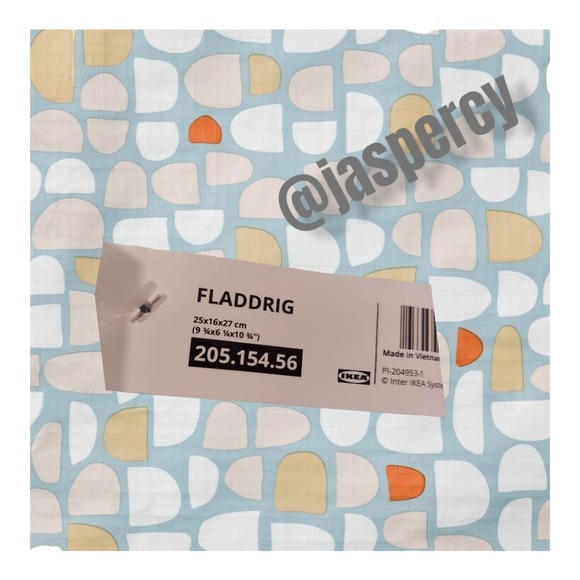 IKEA - FLADDRIG Lunch Bag Multicolored Geometrical Pattern Extra Large Size NWT - Picture 2 of 6